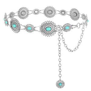 Western Belts For Woman Cowgirl Boho Concho Chain Waist Belt For Country✋